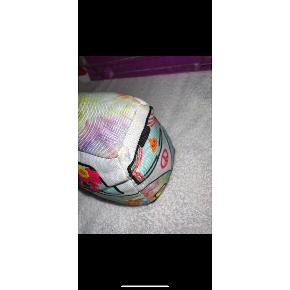 Bark box dog toy peace fluff bus van‎ tiedye squeak crinkle large barkbox